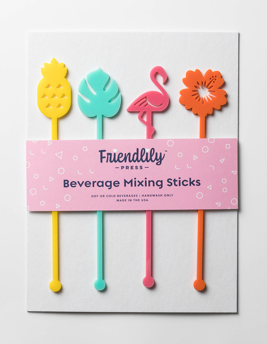 Drink Stirrer Sets by Friendlily Press La Tropics