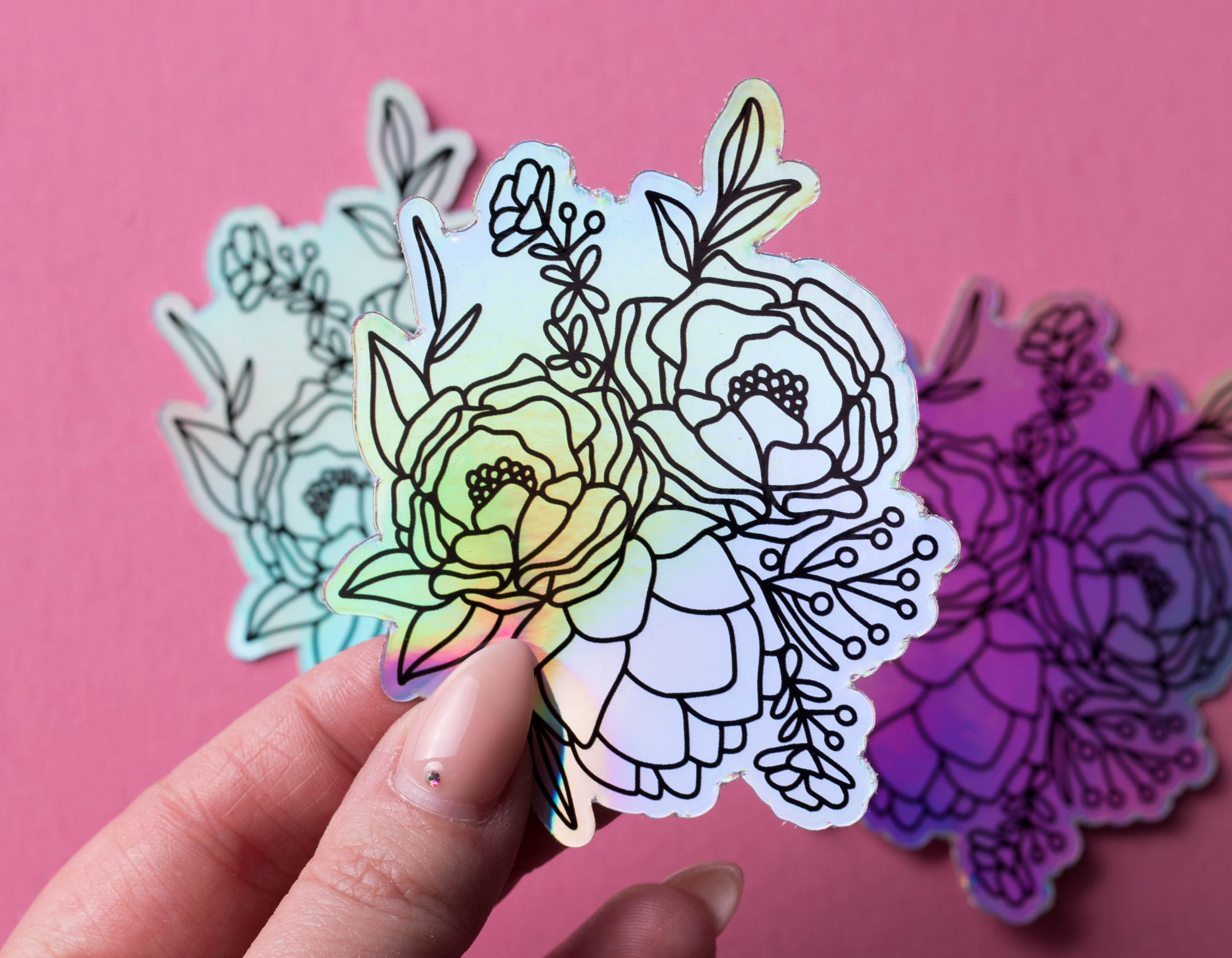 Holographic Bouquet Sticker
