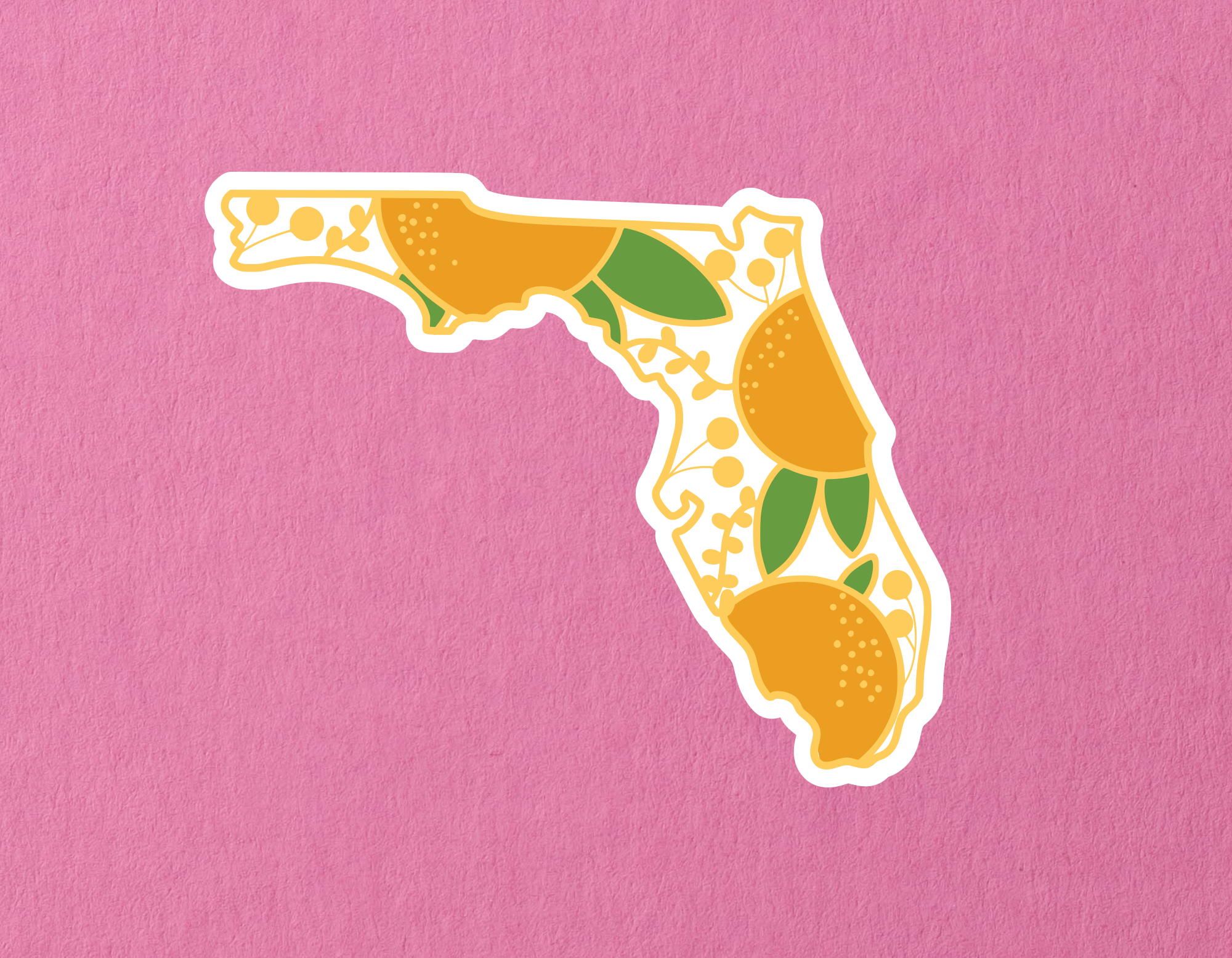 Florida Orange Blossom Sticker