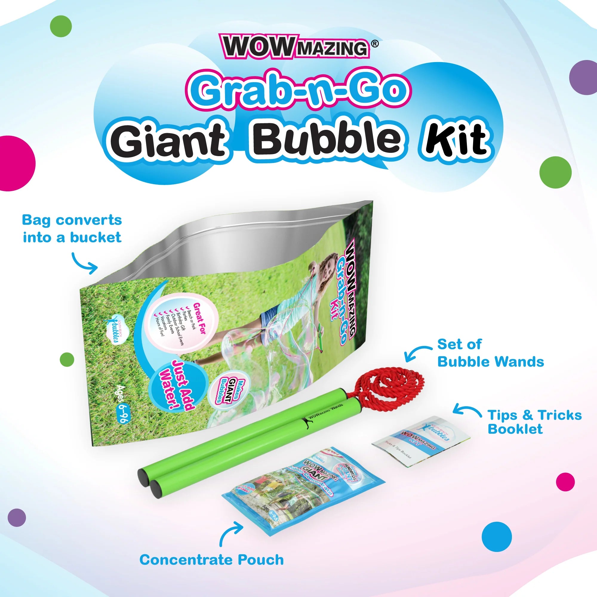 WOWmazing Grab n Go Bubble Kit
