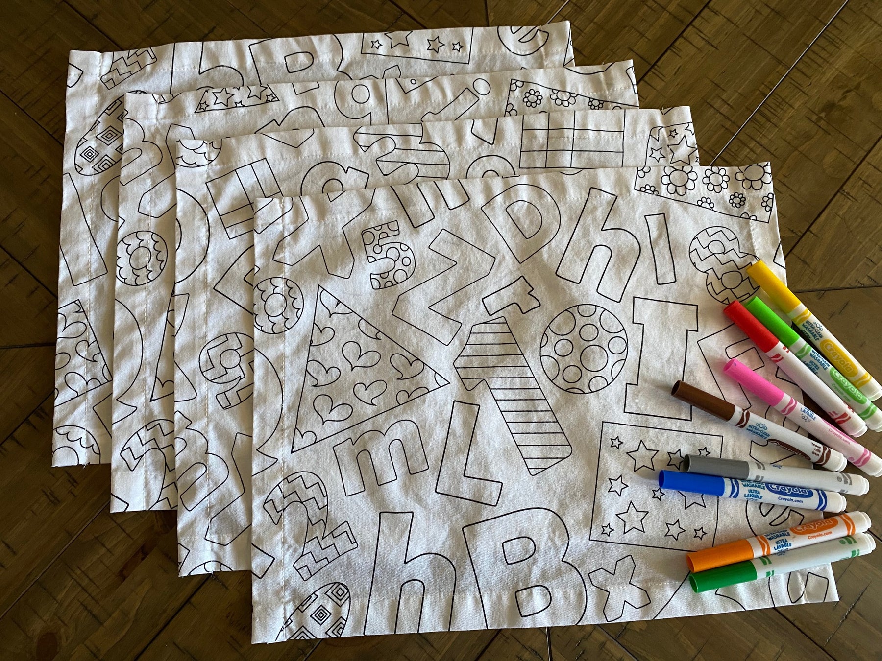 Learning Fun Coloring Placemats