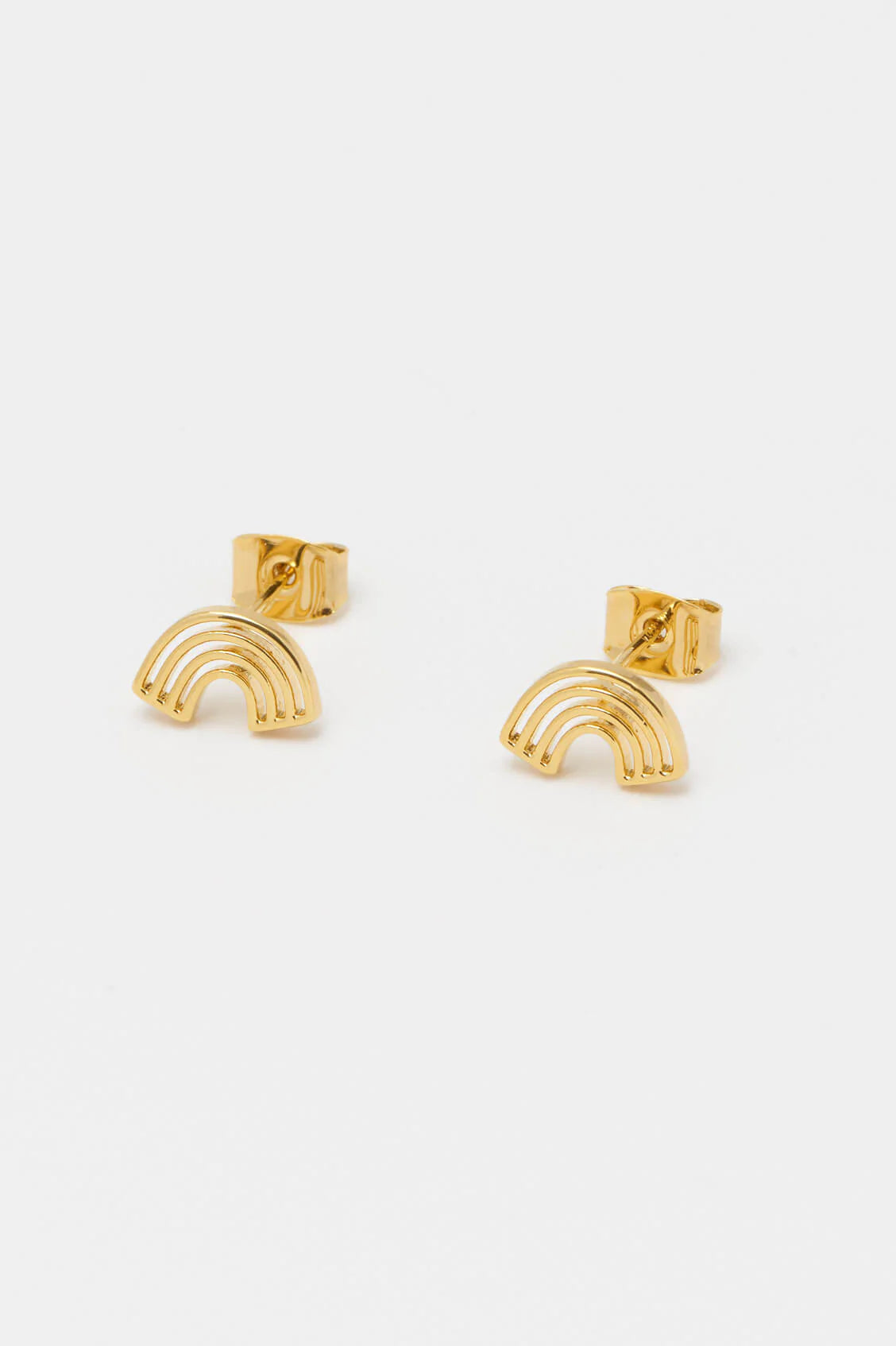 Rainbow Stud Earrings - Gold