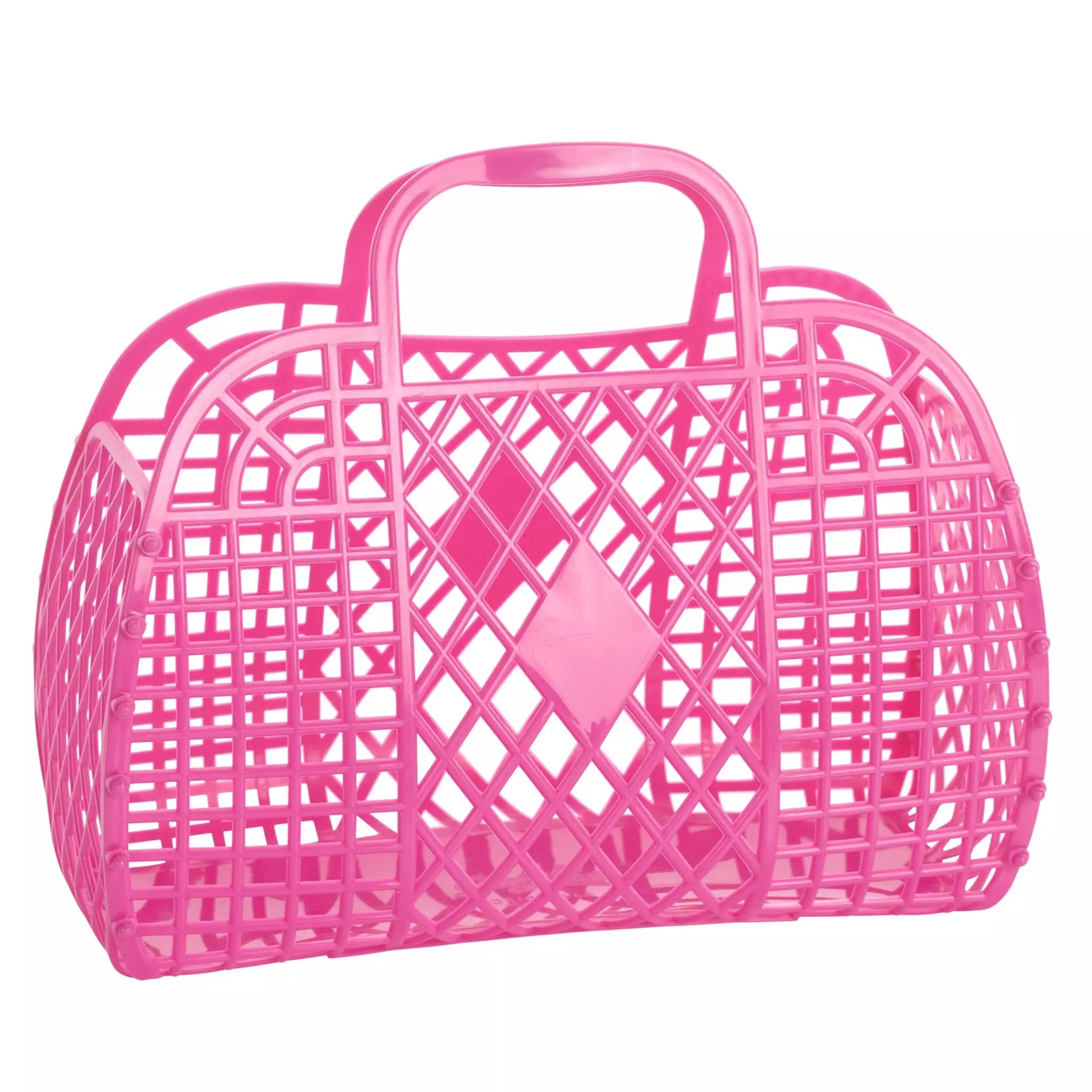 Retro Basket - Large Berry Pink