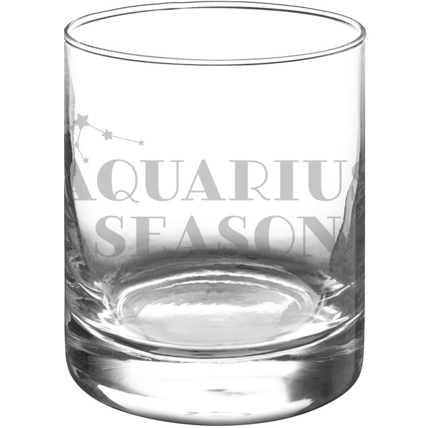 Aquarius Season Rocks Glass