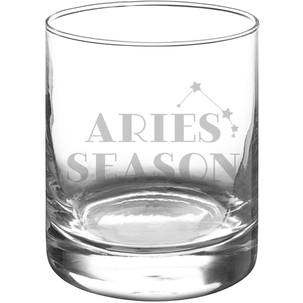 Aries Season Rocks Glass