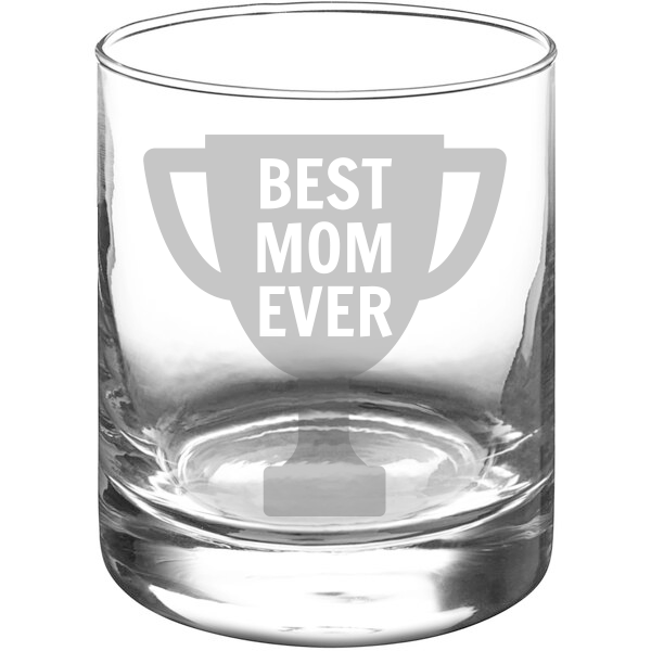 Best Mom Ever Rocks Glass