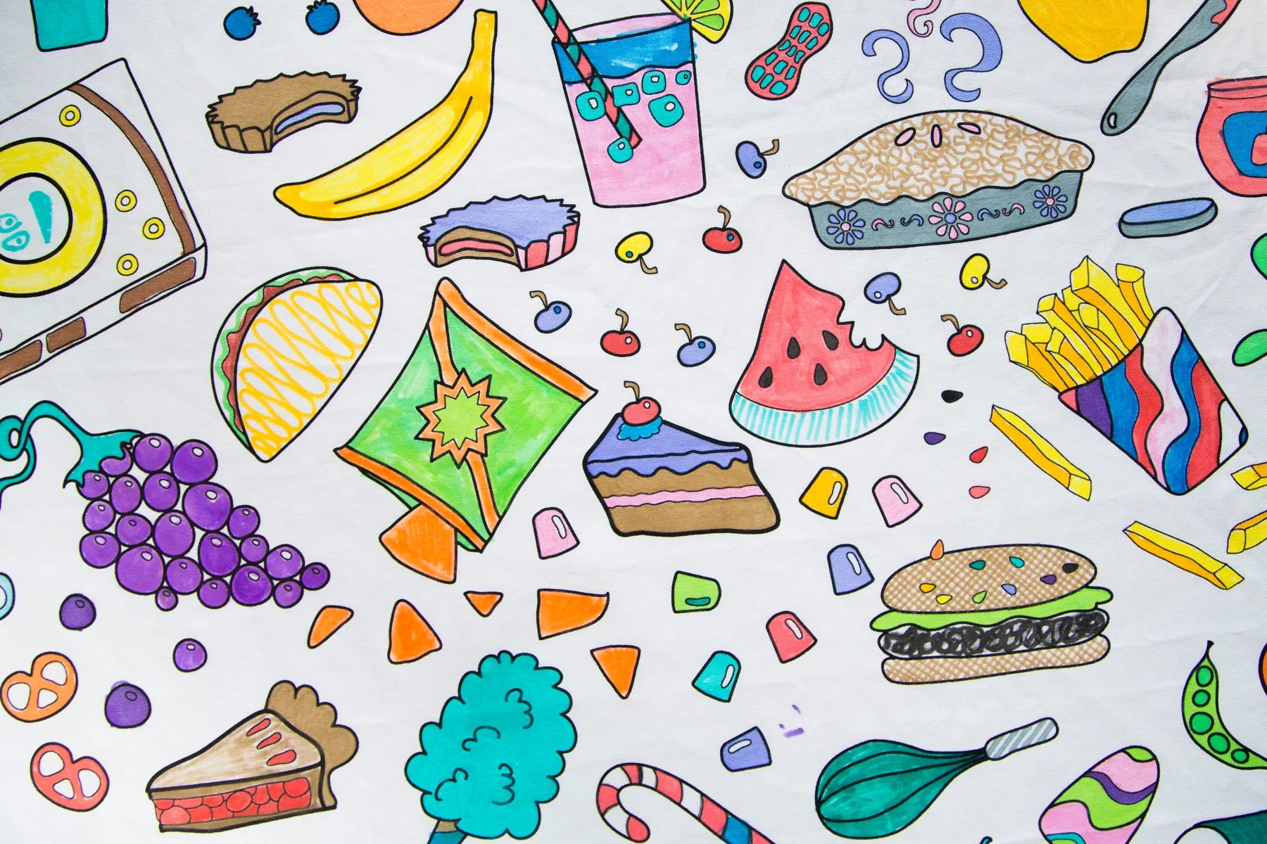 Food Fun Coloring Tablecloth