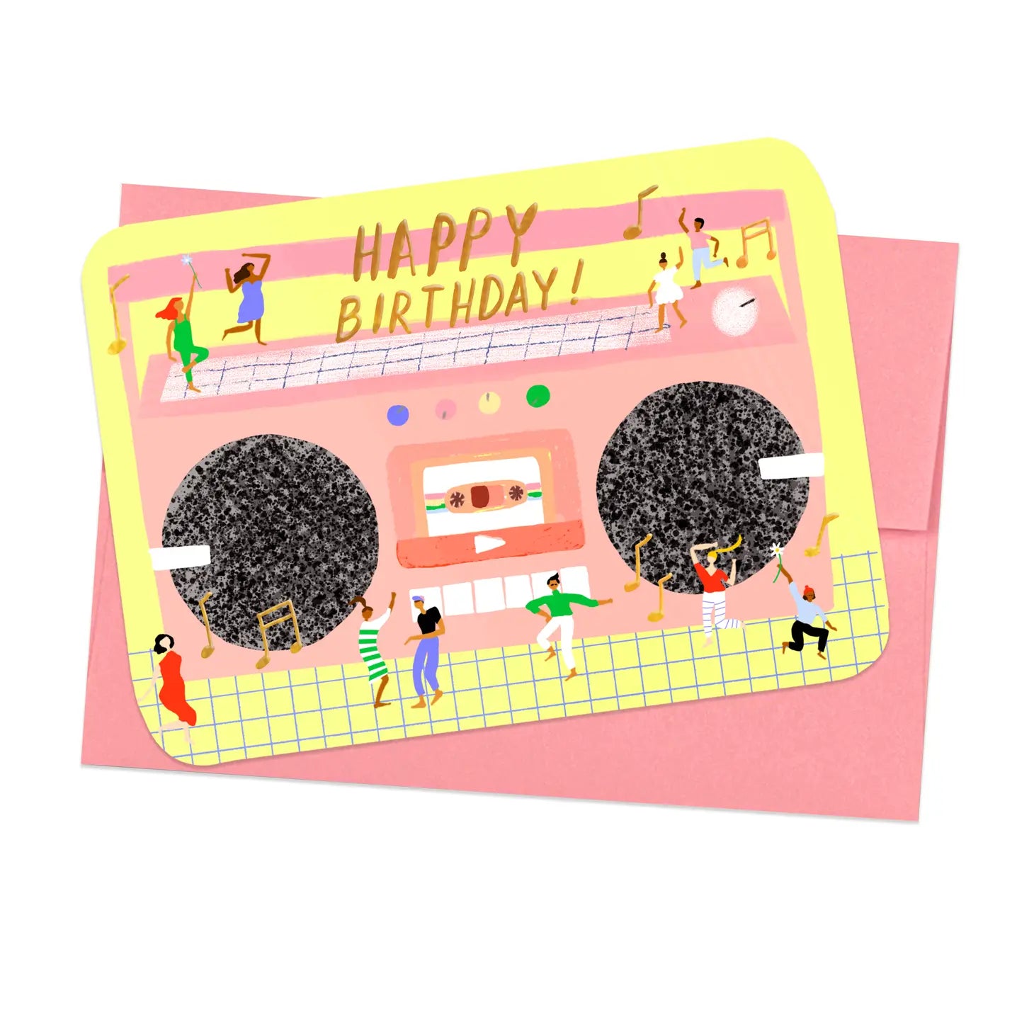 Boom Box Birthday Card