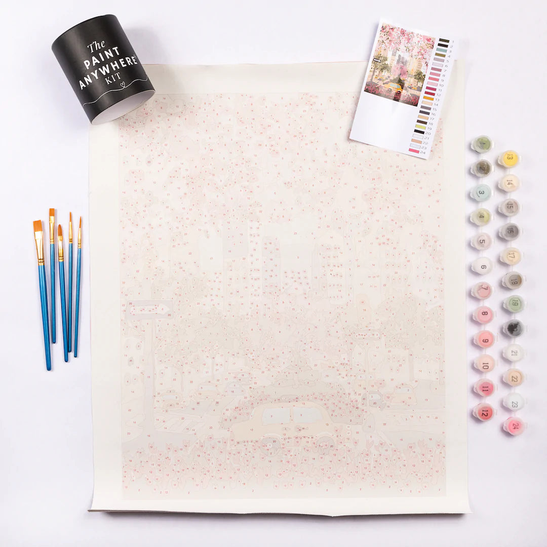 Park Avenue Spring by Joy Laforme Paint by Numbers Deluxe