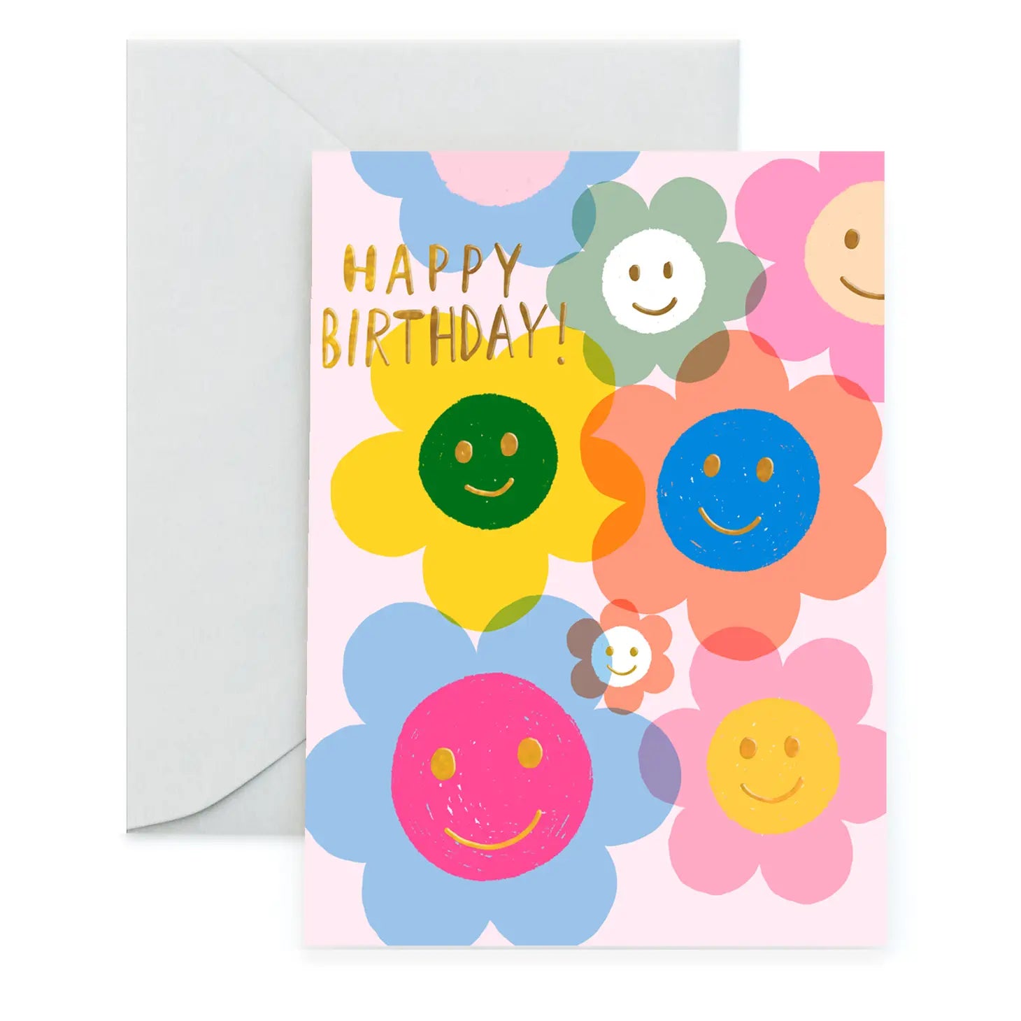 Smiley Flower Birthday Card