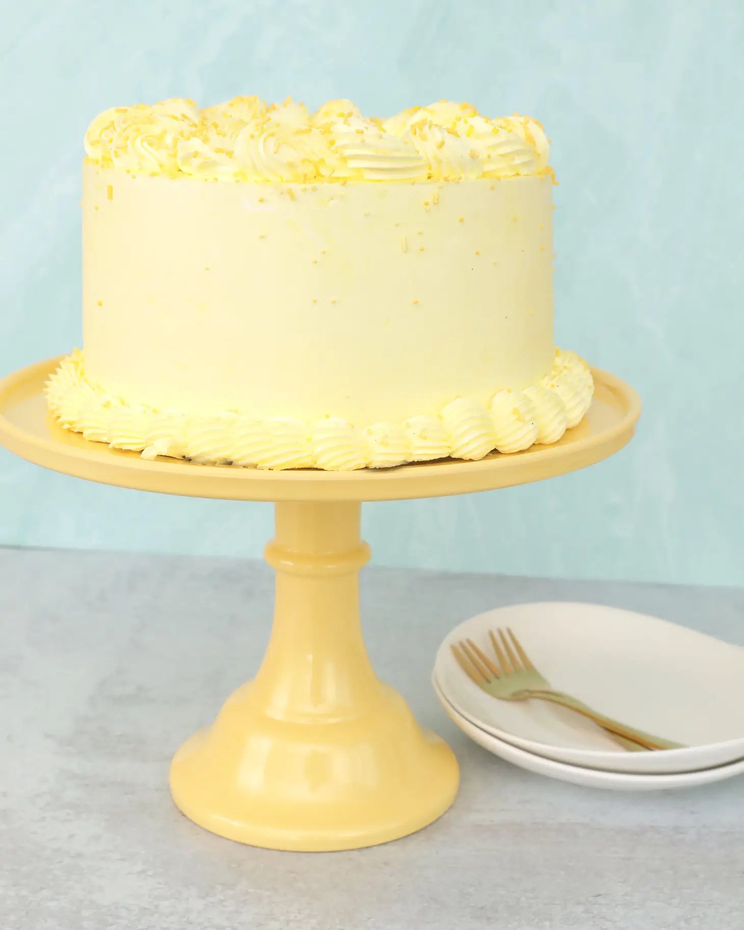Daisy Yellow Cake Stand